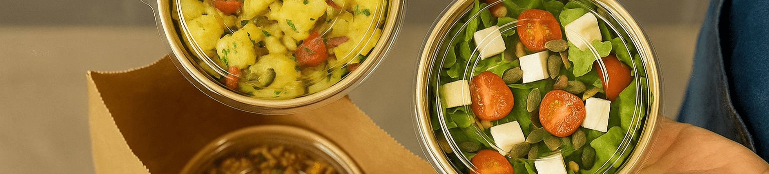 Bowls Kraft con tapa