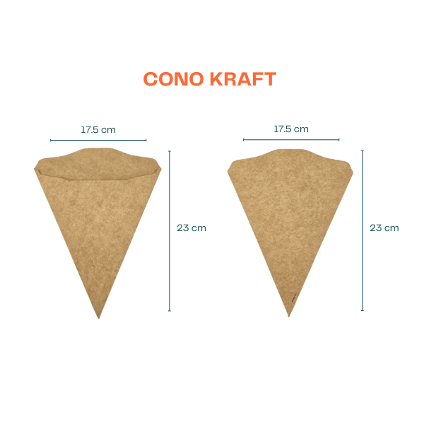 Cono Papel Kraft (100 piezas)