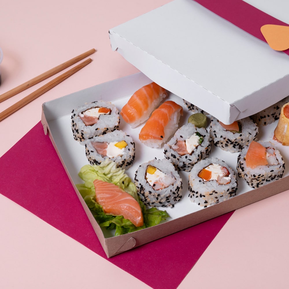 Bandejas de papel para sushi